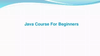 Java Course for Beginners at Texceed