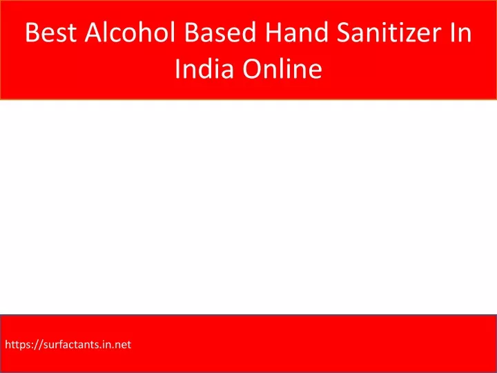 best alcohol based hand sanitizer in india online