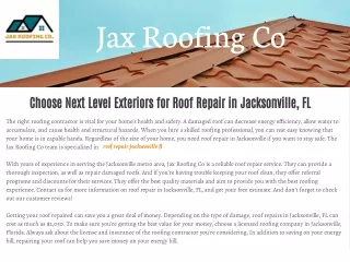 Jax Roofing Co