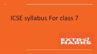 icse syllabus for class 7