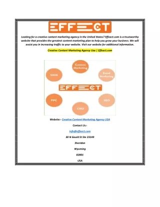 Creative Content Marketing Agency Usa  Effeect.com
