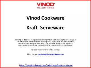 Kraft  Serveware - Vinod Cookware