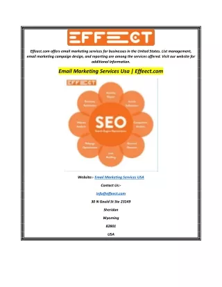Email Marketing Services Usa Effeect.com