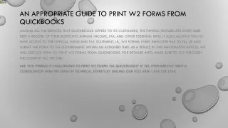 an appropriate guide to print w2 forms from quickbooks