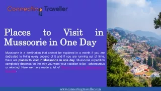 Places to Visit in Mussoorie in One Day