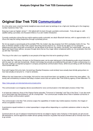 Original TOS Communicator
