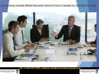 Cornerstone Canada-Global Executive Search Firms In Canada For Standard Services