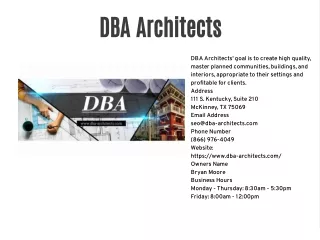 dba architects