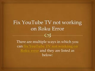 fix youtube tv not working on roku error