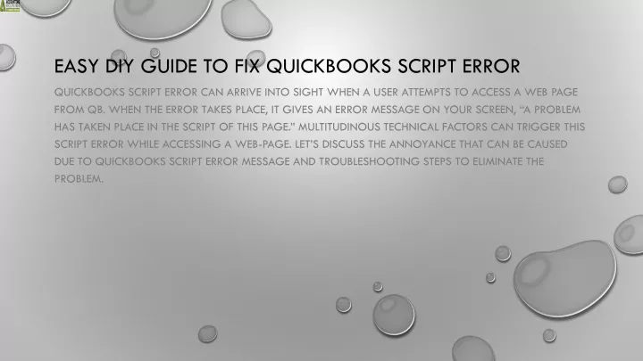 easy diy guide to fix quickbooks script error