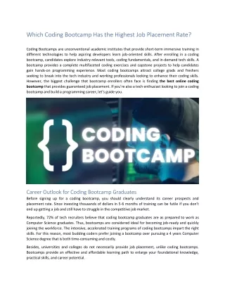 which coding bootcamp has the highest