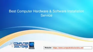 Best Computer Hardware & Software Installation Service