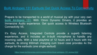 boat airdopes 131 earbuds get quick access