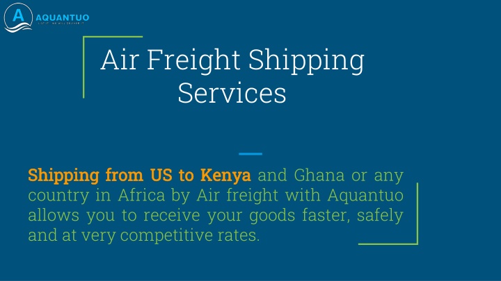 air freight shipping services