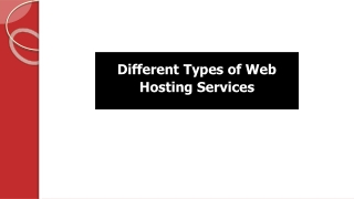 different types of web hosting services
