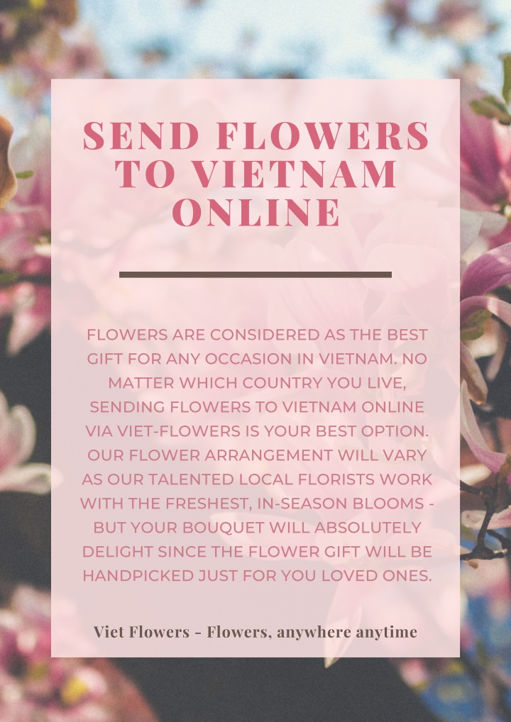 send flowers to vietnam online