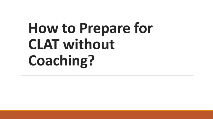 how to prepare for clat without coaching