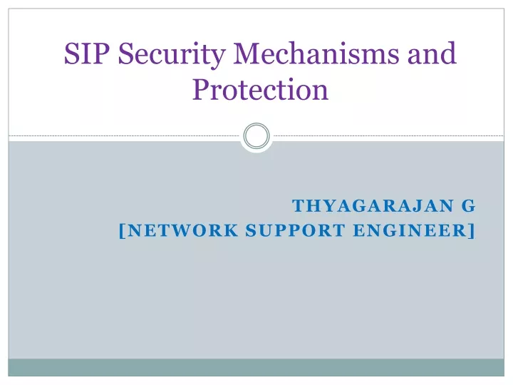 sip security mechanisms and protection