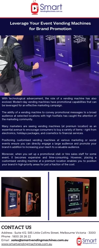 leverage your event vending machines for brand
