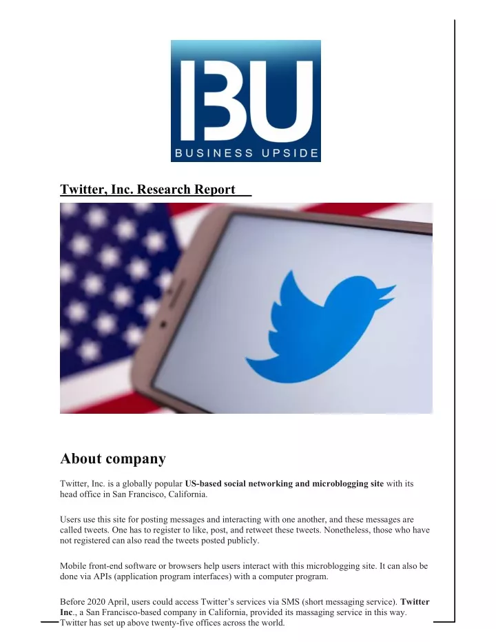 twitter inc research report