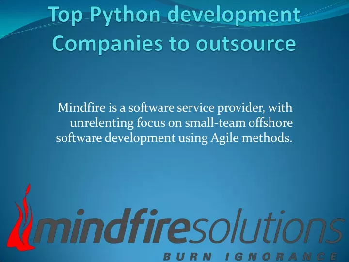 mindfire is a software service provider with