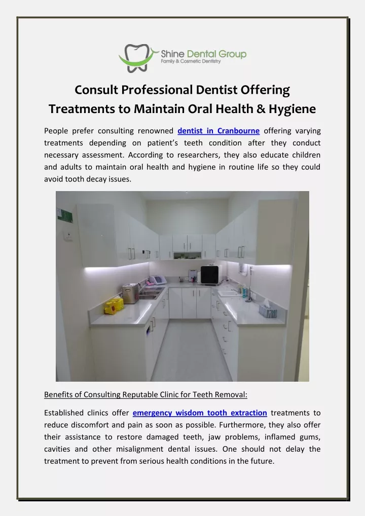 consult professional dentist offering treatments