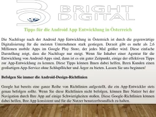 Tipps für die Android App Entwicklung in Österreich