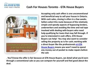 We Buy Houses Fast - GTA House Buyers