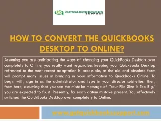 Converting Your QuickBooks Desktop to Online