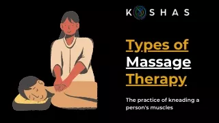 Types of Massage Therapy
