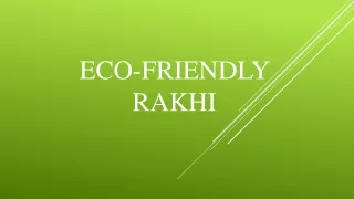 Eco-friendly Rakhi