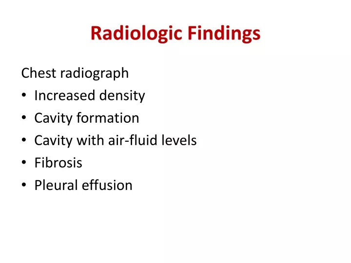radiologic findings
