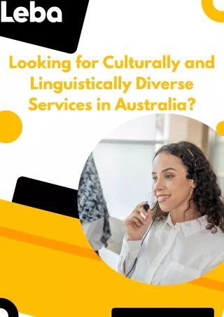 Looking for Culturally and Linguistically Diverse Services in Australia
