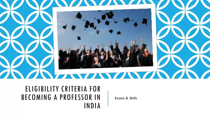eligibility criteria for becoming a professor in india