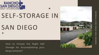 Self Storage in San Diego- RSD Storage