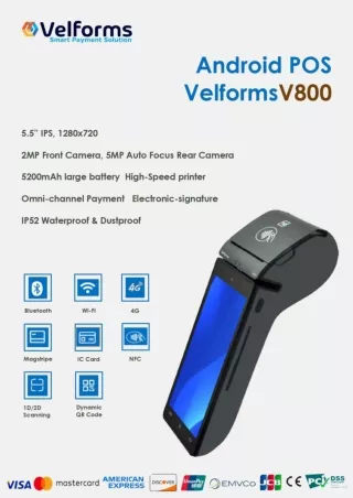 QR Code Scanner POS |Touch screen terminal V800 | Velforms
