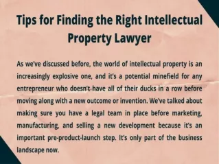Tips for Finding the Right Intellectual Property Lawyer