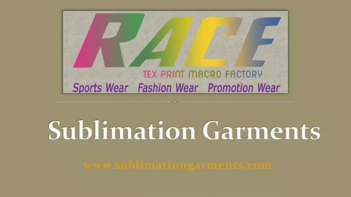 sublimation garments