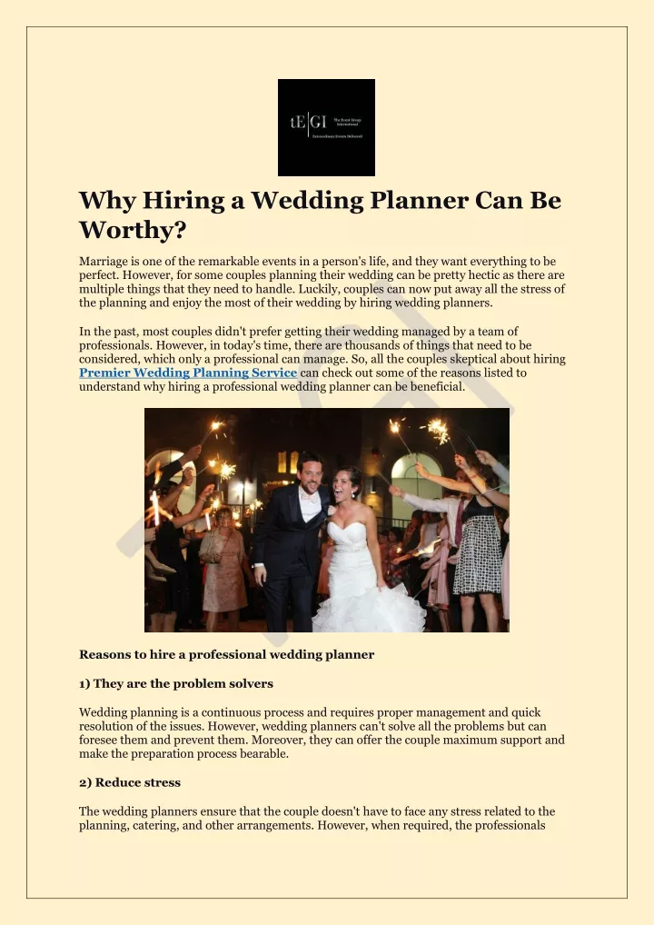 why hiring a wedding planner can be worthy