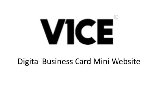Digital Business Card Mini Website