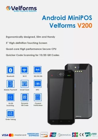 Digital Payment V200 | Mini POS | Velforms Technologies