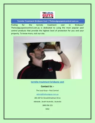 termite treatment brisbane cost