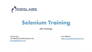 selenium training