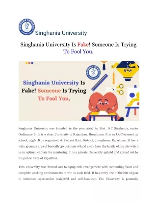 singhania university