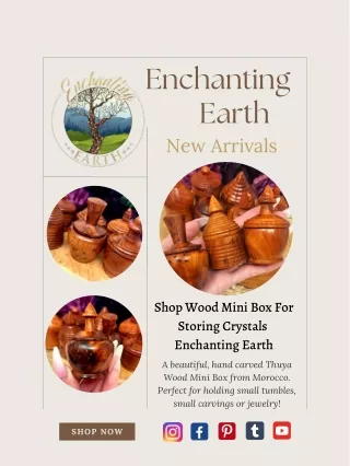 Shop Wood Mini Box For Storing Crystals Enchanting Earth