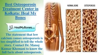 Top Osteoporosis Treatment Center in Kolkata - Heal My Bones