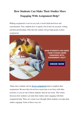 how students can make their studies more