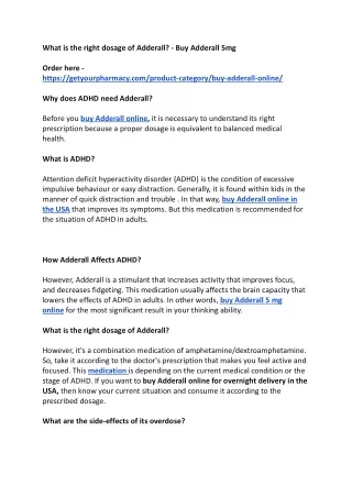 what is the right dosage of adderall buy adderall