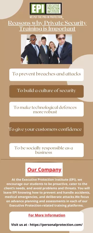 reasons why private security training is important