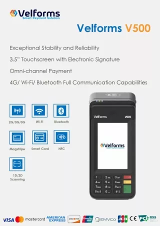 Counter POS Terminal V500 | Desktop Terminal V500 | Velforms